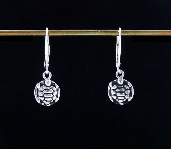 Jeff Mckenzie - Sterling Silver Turtle Disk Earrings